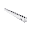 2-1/2 in. Square 35-3/4 in. Length Door Rail With Bottom Lock Prep For 5/8 in. Thick Glass, Polished Stainless Steel Finish - Image 1 of 0