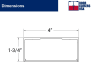 Glass Door Header, 4 in. Wide x 1-3/4 in. Tall x 36 in. Length, Prepped For Concealed Closer Body, Satin Anodized Finish - Image 3 of 0