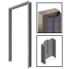 Steel-Lite 36 in. x 84 in. Commercial Right Hand Hollow Metal Door Frame For New Wood or Metal Stud Wall, 8-1/4 in. Jamb Depth, 16 Gauge Steel Knock Down Frame, Primered Gray Finish - Image 1 of 0
