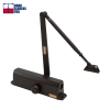 International Door Closer 1805-BC-DU and 525-PA-DU Commercial Door Closer With Close Speed, Latch Speed, and Backcheck Speed, Fixed Spring Size 5, Dark Bronze Finish - Image 2 of 0