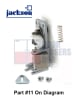 Jackson 1095 Part #11, Right Hand Reverse Aluminum Back Plate Sub Assembly For Cross Bar Rim Panic Exit Hardware - Image 1 of 0