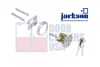 Jackson 1095 Aluminum Rim Cylinder, Keyed Different For Cross Bar Rim Panic Exit Hardware, Aluminum Finish - Image 1 of 0