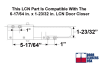 LCN T Handle Hold Open Arm With Stop For LCN 6-17/64 in. x 1-23/32 in. Commercial Door Closer, Aluminum Finish - Image 2 of 0