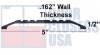 NGP National Guard Products Commercial Door Aluminum Threshold, 5 in. Wide x 1/2 in. Height, 72 in. Length, With Pre-Drilled Holes, Mill Finish - Image 2 of 0