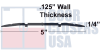 NGP National Guard Products Commercial Door Aluminum Threshold, 5 in. Wide x 1/2 in. Height, 36 in. Length, With Pre-Drilled Holes, Mill Finish - Image 2 of 0