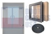 20 in. Wide x 30 in. Tall Vision Glass Lite Kit, Gray Primered 18 Gauge Cold Rolled Steel Frame, With 1/4 in. Tempered Clear Glass (7-10 Day Production Time) - Image 1 of 0