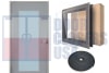24 in. Wide x 60 in. Tall Vision Glass Lite Kit, Gray Primered 18 Gauge Cold Rolled Steel Frame, With 1/4 in. Tempered Clear Glass (7-10 Day Production Time) - Image 1 of 0