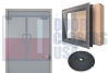 5 in. Wide x 35 in. Tall Vision Glass Lite Kit, Gray Primered 18 Gauge Cold Rolled Steel Frame, With 1/4 in. Tempered Clear Glass (7-10 Day Production Time) - Image 1 of 0