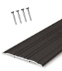 72 in. Length Hollow Metal Door Saddle Threshold, 4 in. Wide x 1/4 in. Height, With Pre-Drilled Holes, Dark Bronze Finish - Image 1 of 0