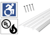 72 in. Length Hollow Metal Door Saddle Threshold, 5 in. Wide x 1/2 in. Height, With Pre-Drilled Holes, Mill Finish - Image 2 of 0