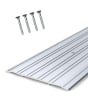 42 in. Length Hollow Metal Door Saddle Threshold, 6 in. Wide x 1/4 in. Height, With Pre-Drilled Holes, Mill Finish - Image 1 of 0