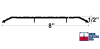 American Choice Commercial Door Hardware 48 in. Length Commercial Door Saddle Threshold, 8 in. Wide x 1/2 in. Height, With Pre-Drilled Holes, Mill Finish - Image 2 of 0