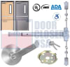Phoenix Titan 44 Series Surface Vertical Rod Exit Device W/ Keyed Lever - Model 4427EO-36108-44KIL-ALUM - For 28" To 36" Wide x 108" Tall Hollow Metal or Wood Doors - Aluminum Finish - Grade 1 - Image 1 of 0