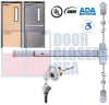 Phoenix Titan 44 Series Surface Vertical Rod Exit Device W/ Outside Rim Cylinder - Model 4427EO-36108-RC-SC1-ALUM - For 28" To 36" Wide x 108" Hollow Metal or Wood Doors - Aluminum Finish - Grade 1 - Image 1 of 0