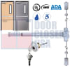 Phoenix Titan 44 Series Fire Rated Surface Vertical Rod Exit Device W/ Outside Rim Cylinder - Model 4427EO-F-3696-RC-SC1-ALUM - For 28" To 36" Wide x 96" Tall Hollow Metal or Wood Fire Doors - Aluminum Finish - Grade 1 - UL Listed - Image 1 of 0