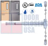 Phoenix Titan 44 Series Fire Rated Surface Vertical Rod Exit Device - Model 4427EO-F-48108-ALUM - For 40" to 48" Wide x 108" Tall Fire Rated Doors - Aluminum Finish - Exit Only - Grade 1 - Image 1 of 0