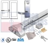 Phoenix Titan 44E0-4 Double Door Rim Exit Device Kit W/ Heavy Duty Escutcheon Lever - Grade 1 Panic Bar - Image 1 of 0