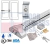 Phoenix Titan 44E0-FR-3 Fire Rated Double Door Rim Exit Device Kit W/ Pull Handle and Cylinder - Grade 1 Panic Bar - Image 1 of 0