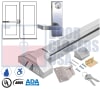 Phoenix Titan 44E0-FR-3 Fire Rated Double Door Rim Exit Device Kit W/ HD Escutcheon Lever - Grade 1 Panic Bar - Image 1 of 0
