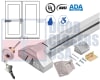 Phoenix Titan 44E0-FR-3 Fire Rated Double Door Rim Exit Device Kit W/ Rim Cylinder - Grade 1 Panic Bar - Image 1 of 0