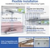 Phoenix Architectural Hardware 9-1/16 in. x 3/4 in. Grade 1 Door Closer - Black Finish - Adjustable Spring Power - Separate Sweep, Latch & Backcheck Valves - Tri-Packed with Large Parallel Arm Bracket - UL 10C Fire Rated - Image 5 of 0