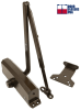 R1943 9-1/16 in. x 3/4 in. Commercial Door Closer, Adjustable Spring Power Size 1-5, Dark Bronze Finish - Image 2 of 0