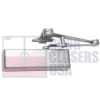 R27942 5 in. x 2-1/4 in. Surface Mount Door Closer - Heavy-Duty Grade 1, Adjustable Size 16, Spring Cushion Hold-Open Arm, Parallel Mount Only, Aluminum Finish - Image 1 of 0