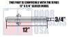 R7483 12 in. x 3/4 in. Door Closer - Replacement Arm Assembly, Aluminum Finish (AL) - Image 2 of 0
