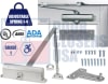 7900 Series ADA Door Closer Kit - Right Hand (RH) Parallel Arm Mount Adjustable Size 1-4 Grade 1 UL10C Aluminum Finish (AL) - Image 1 of 0