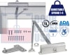 7900 Series ADA Door Closer Kit - Left Hand (LH) Top Jamb Mount Adjustable Size 1-4 Grade 1 UL10C Aluminum Finish (AL) - Image 1 of 0