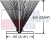 Storefront King 3/16 in. Width x 23/64 in. Height, Gray Fin Weather Stripping, 84 in. Length, For Commercial Front Door - Image 2 of 0