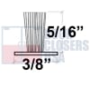 Storefront King 3/8 in. Width x 5/16 in. Height, Gray Slide In Weatherstripping, 96 in. Length, For Commercial Front Door - Image 2 of 0