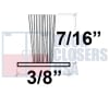 Storefront King 3/8 in. Width x 7/16 in. Height, Gray Slide In Weatherstripping, 84 in. Length, For Commercial Front Door - Image 2 of 0