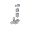 Jackson Left Hand 1/8 in. Recessed Storefront Glass Door Offset Pivot Hinge Kit Type 6, 3/4 in. Offset, Aluminum Finish - Image 1 of 0