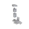 Global Door Controls Right Hand 1/8 in. Recessed Storefront Glass Door Offset Pivot Hinge Kit Type 6, 3/4 in. Offset, Aluminum Finish - Image 1 of 0