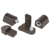 Global Door Controls Left Hand 1/8 in. Recessed Storefront Glass Door Offset Pivot Hinge Kit Type 3, 3/4 in. Offset, Dark Bronze Finish - Image 1 of 0