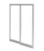 96 in. x 96 in. X-O Right Hand 2 Panel Commercial Storefront Sliding Exterior Door System With Flush Lock and Handle, 1/4 in. Glass Stops (Glass Not Included), Satin Anodized Finish - Image 1 of 0