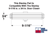 Stanley Hold Open Arm For 9-1/16 in. x 3/4 in. Door Closer, Dark Bronze Finish - Image 2 of 0