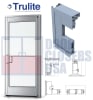 Trulite 200 Series Narrow Stile Commercial Glass Entry Door 36" x 84" Left Hand - Clear Anodized Aluminum - 1/4" Tempered Glass (Ships Separately - Field Glazed) - ADA Entrance Door with Frame & Grade 1 Hardware (3-4 Week Production Time) - Image 1 of 0