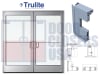 Trulite 200 Series Narrow Stile Commercial Glass Entry Door Pair 72" x 84" - Clear Anodized Aluminum - 1/4" Tempered Glass (Ships Separately - Field Glazed) - ADA Entrance Door with Frame & Grade 1 Hardware (3-4 Week Production Time) - Image 1 of 0