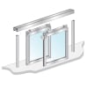 Commercial Interior Transaction Service Window, 48 in. Width x 36 in. Height, X-X Slide Configuration, Satin Anodized Finish With 1/4 in. Tempered Clear Glass - Image 1 of 0