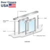 Commercial Interior Transaction Service Window, 48 in. Width x 36 in. Height, X-X Slide Configuration, Satin Anodized Finish With 1/4 in. Tempered Clear Glass - Image 2 of 0