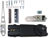 US Aluminum OHCC Concealed Closer Side Load Kit 3, With Center Hung Side Load Arm and Threshold Pivot (1-1/2 in. Door Rail Depth) - Image 1 of 0
