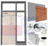 Architectural Grade 36 in. x 84 in. (3070) Left Hand Commercial Wood Door and Sidelite Transom Frame With 1/4 in. Tempered Clear Glass, For Interior Block Wall Installation - Image 1 of 0