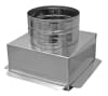 8 x 8 galvanized steel HVAC ceiling register box with 6 inch round collar - Image 1 of 0