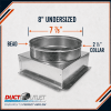 8 x 8 galvanized steel HVAC ceiling register box with 8 inch round collar - Image 3 of 0