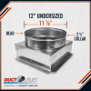 14 x 14 galvanized steel HVAC ceiling register box with 12 inch round collar - Image 3 of 0