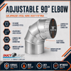 10 inch 90-degree adjustable galvanized steel HVAC round duct elbow - Image 2 of 0