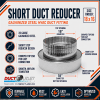 Galvanized steel short round HVAC duct reducer with flat step transition - Image 2 of 0
