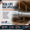 Galvanized steel short round HVAC duct reducer with flat step transition - Image 3 of 0